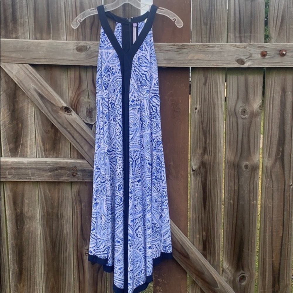 Blue and white handkerchief dress, size 4